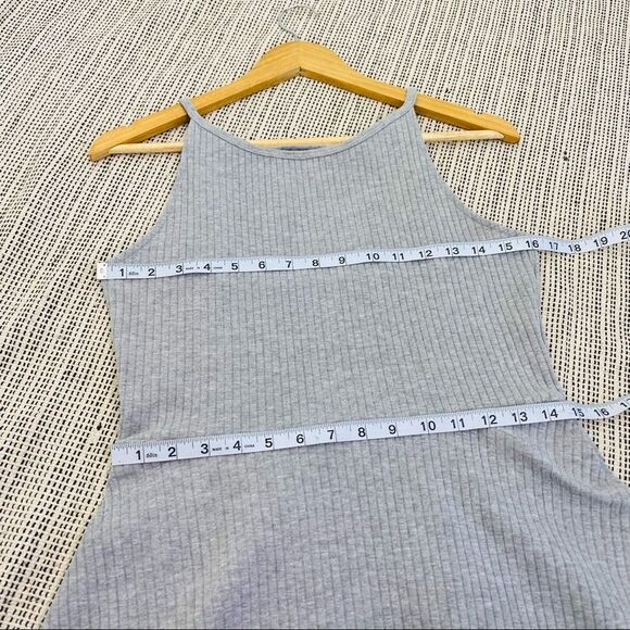 Topshop gray ribbed skater dress size 10 - Picture 8 of 10